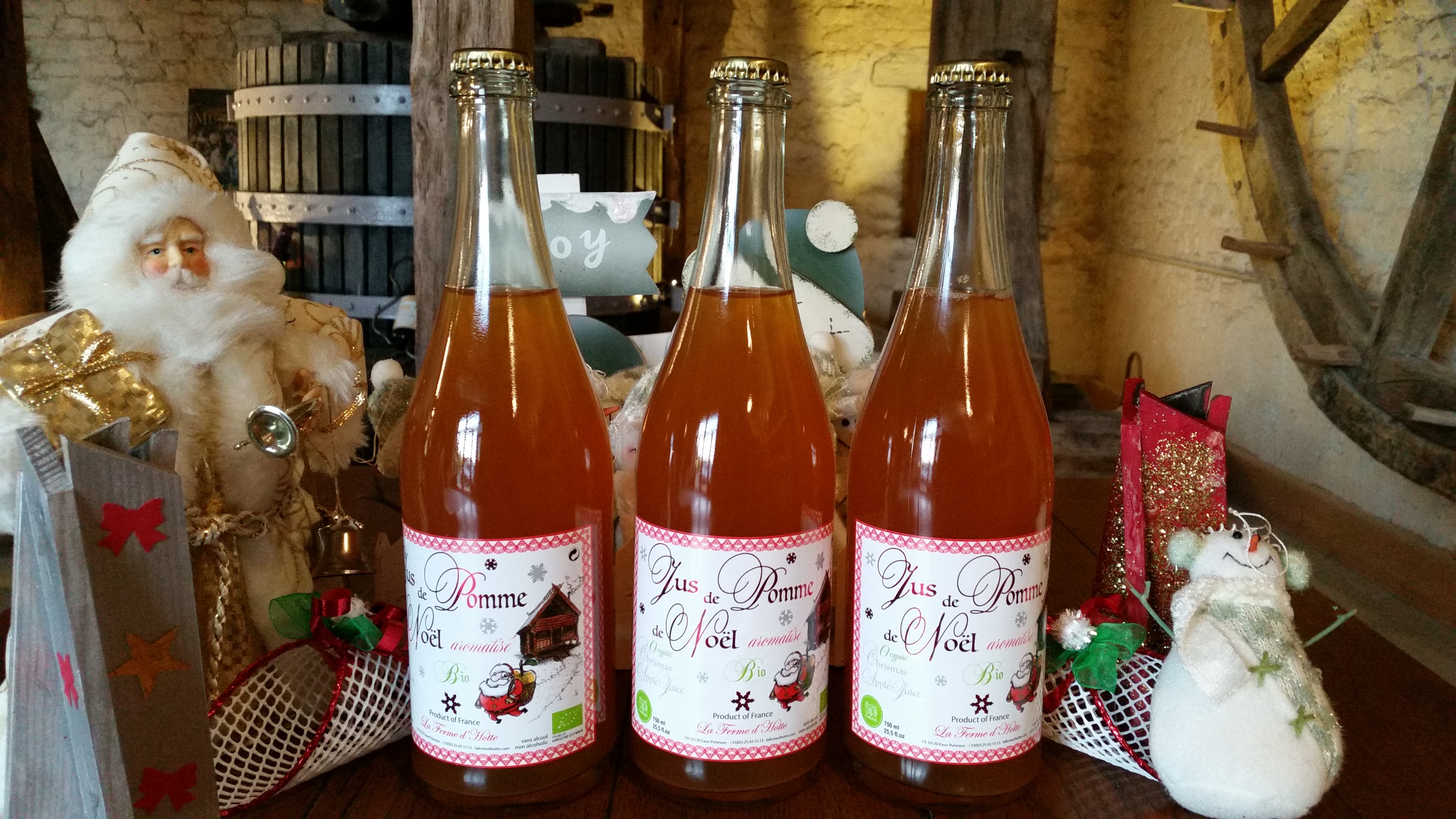 Christmas apple juice ! jus de pomme de Noël !